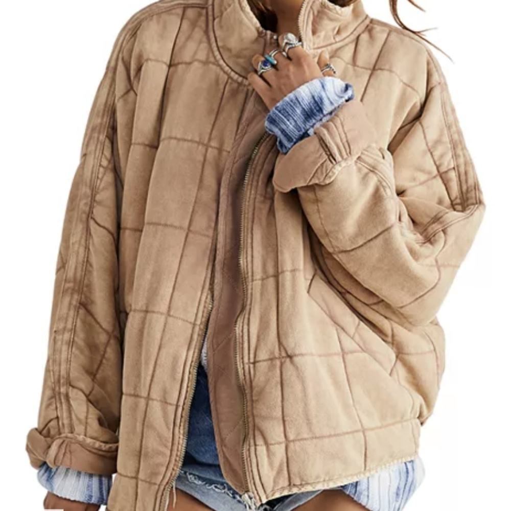 Free People Quilted Dolman Puffer Jacket size S